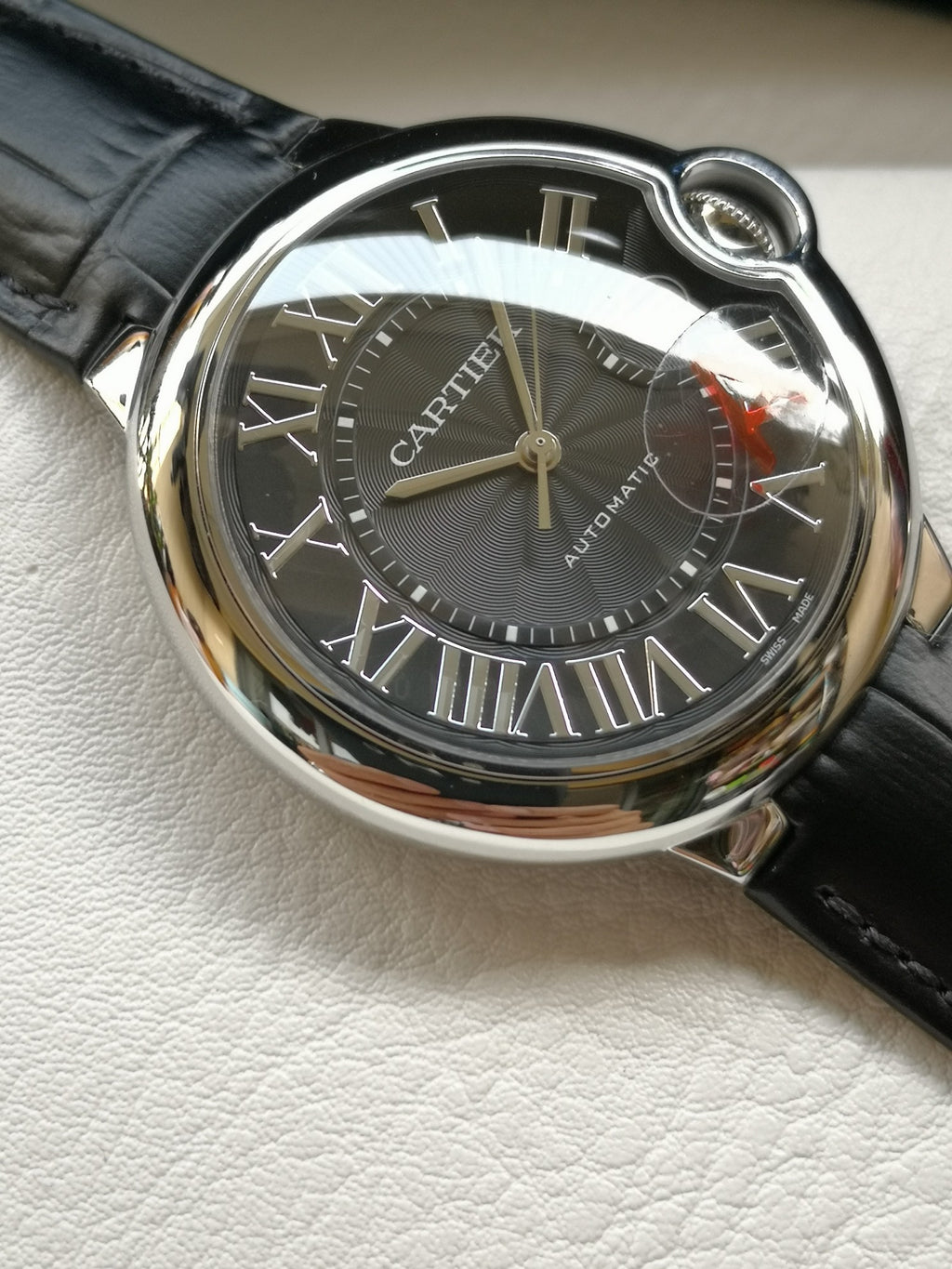 까르띠에 스틸 발롱블루 42mm 검판 (남성용)
