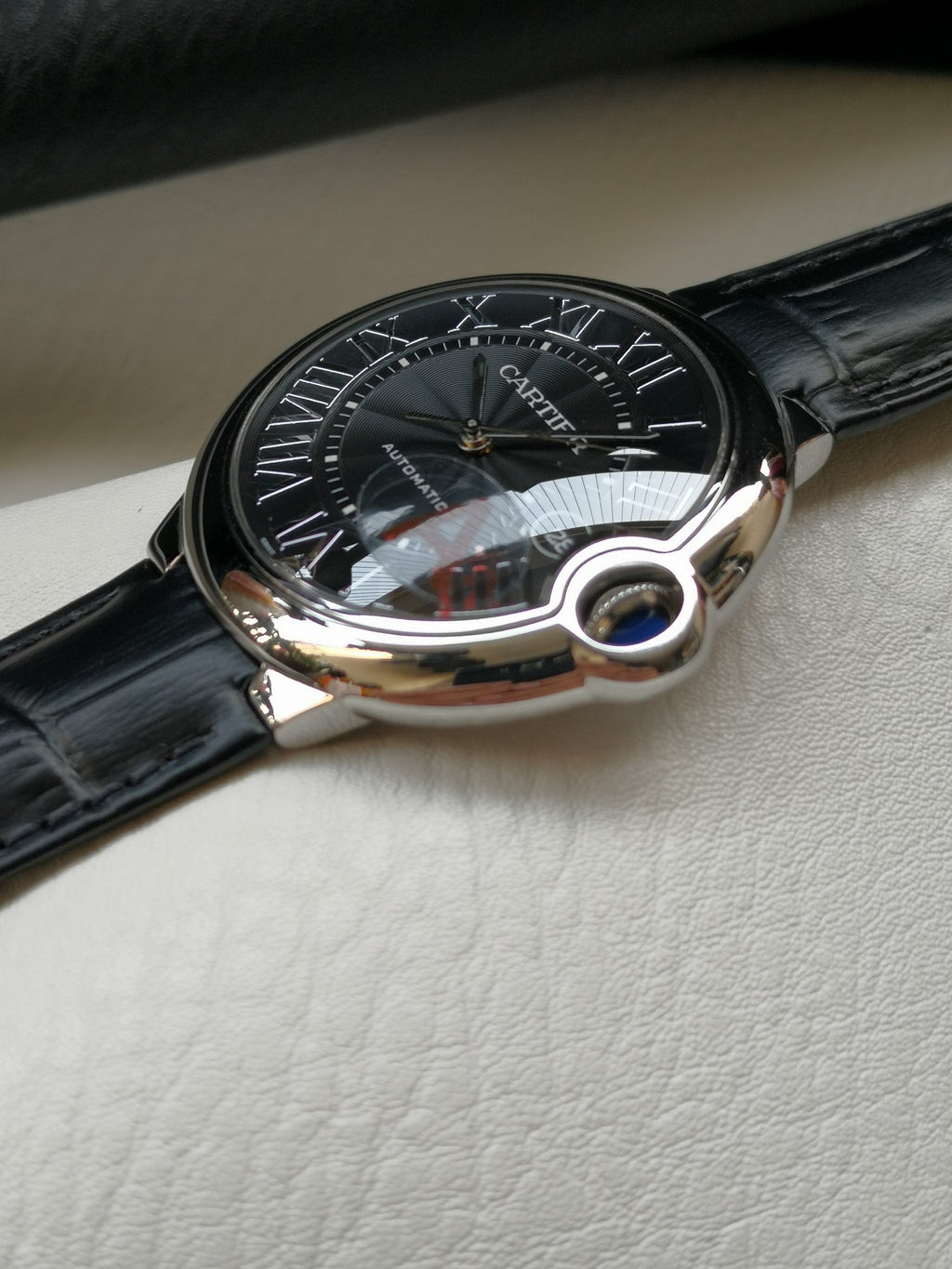 까르띠에 스틸 발롱블루 42mm 검판 (남성용)