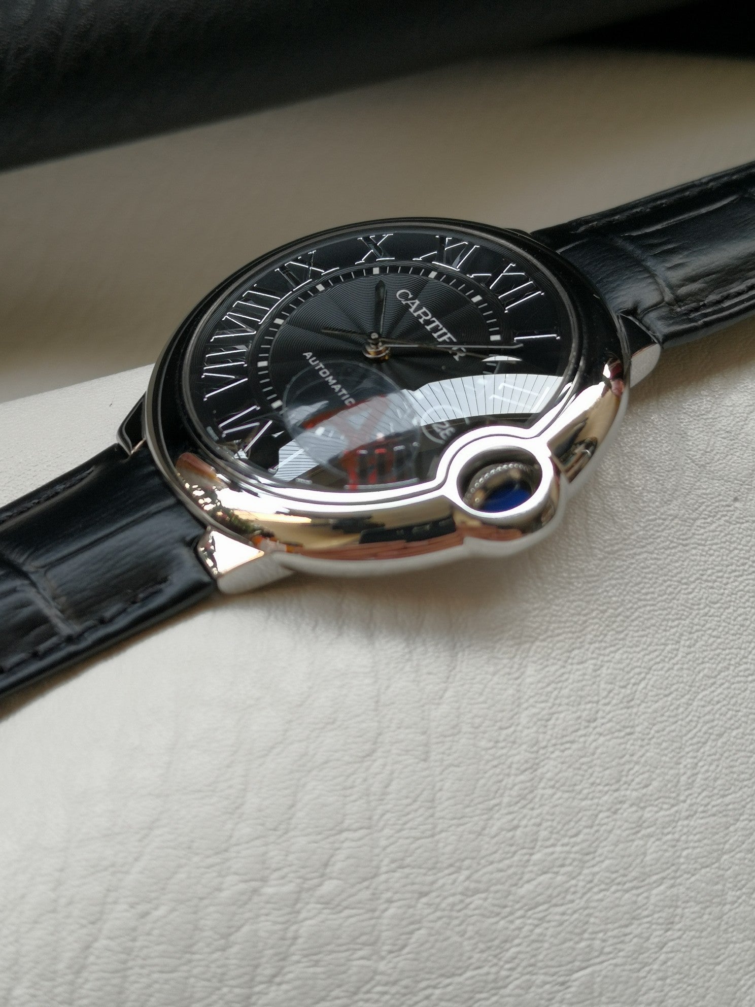 까르띠에 스틸 발롱블루 42mm 검판 (남성용)