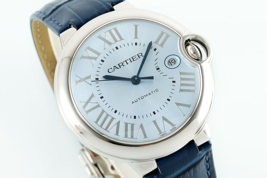 까르띠에 발롱 블루 42mm 스틸 레더