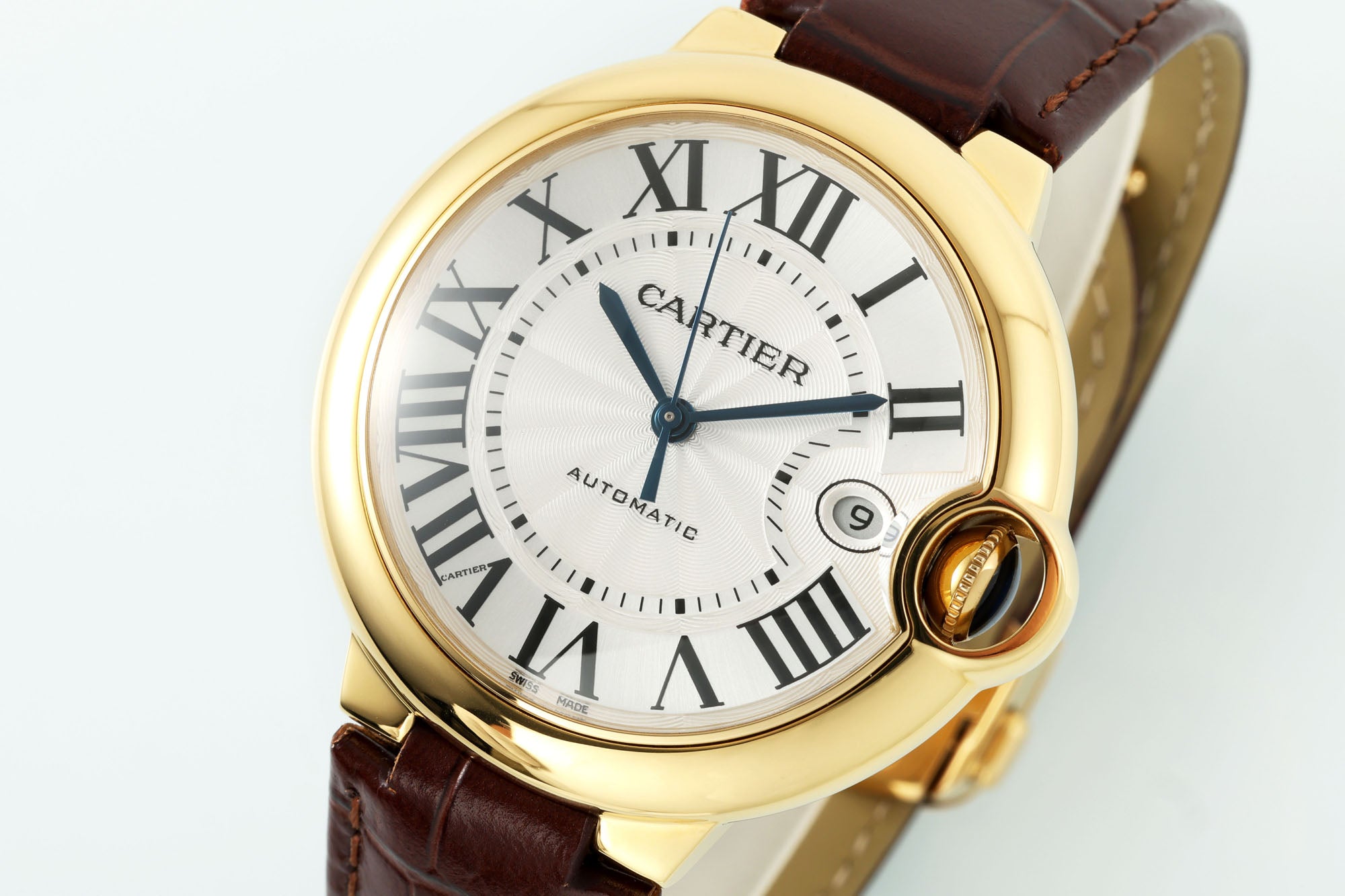 까르띠에 발롱 블루 42mm 화이트 옐로우골드