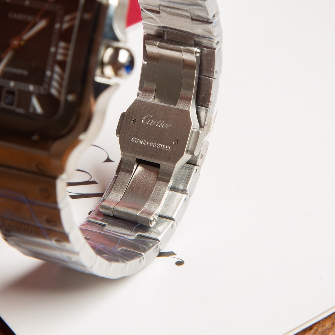 까르띠에 스틸 산토스 39.8mm 그레이 ADLC