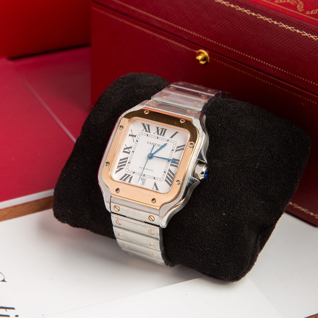 까르띠에 로즈골드콤비 산토스 40mm