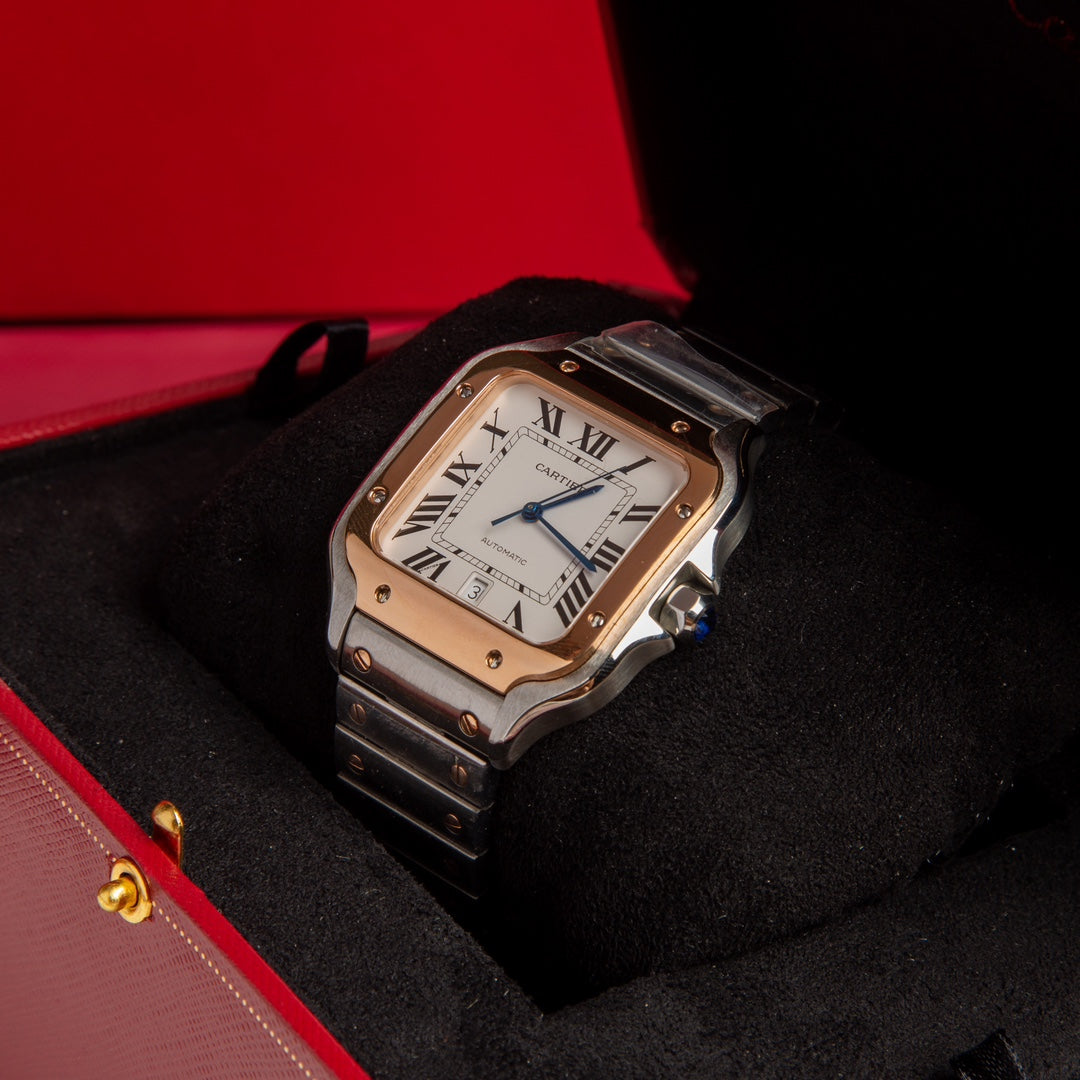 까르띠에 로즈골드콤비 산토스 40mm