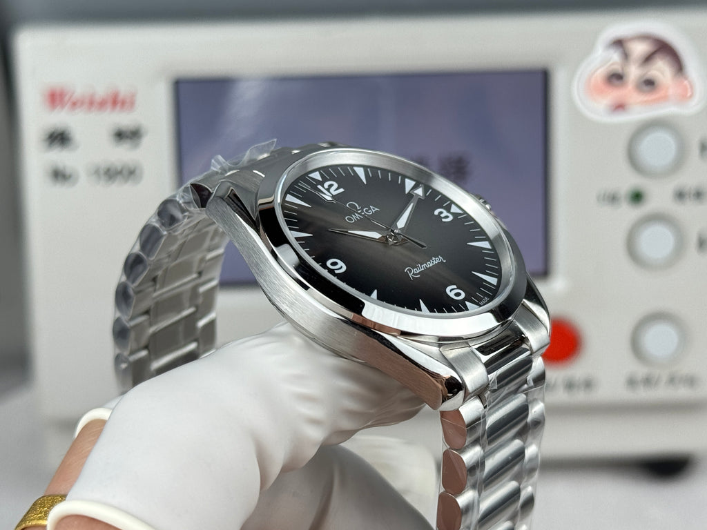 오메가 씨마스터 레일마스터 그레이 시계 38mm 레일마스터