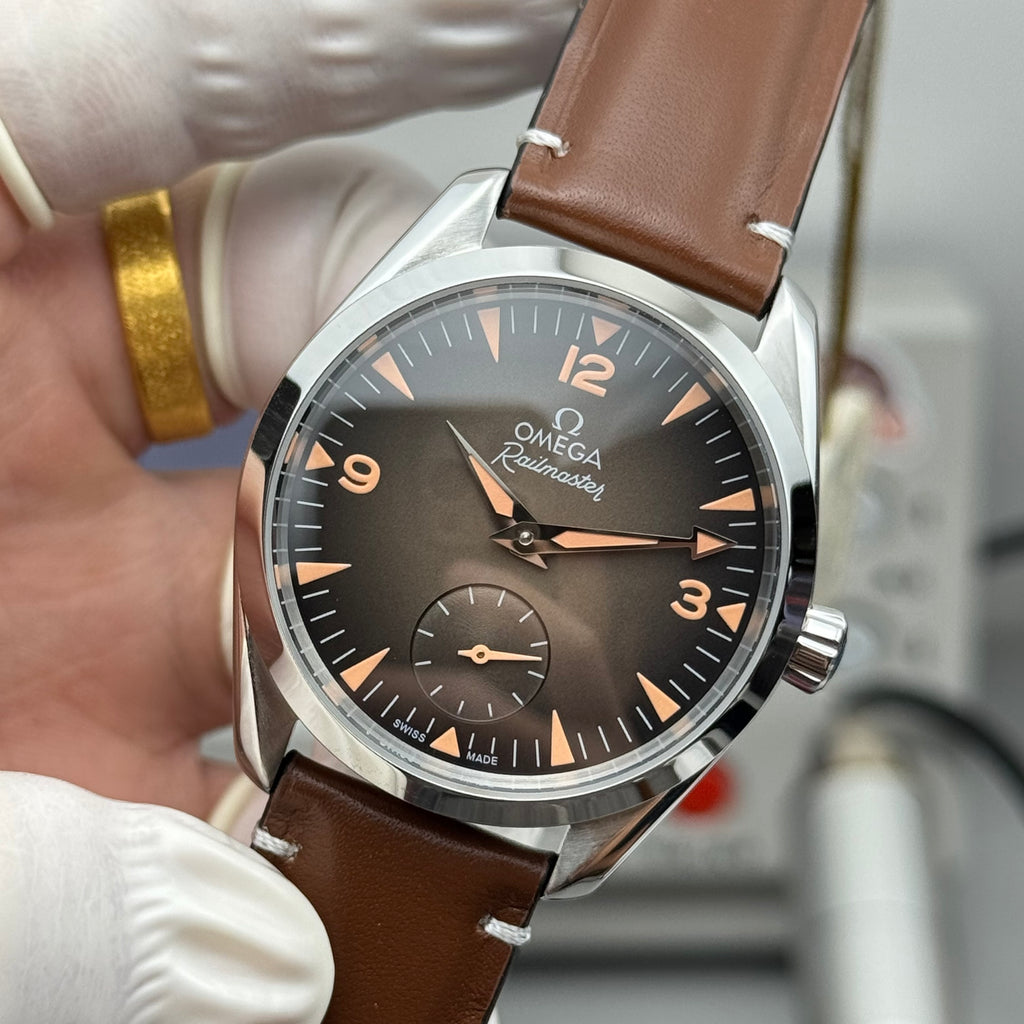 오메가 씨마스터 레일마스터 브라운 시계 38mm 레일마스터