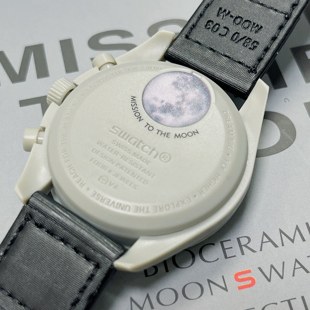 스와치 x 오메가 바이오세라믹 문스와치 스틸 그레이 시계 42mm 미션 투 더 문