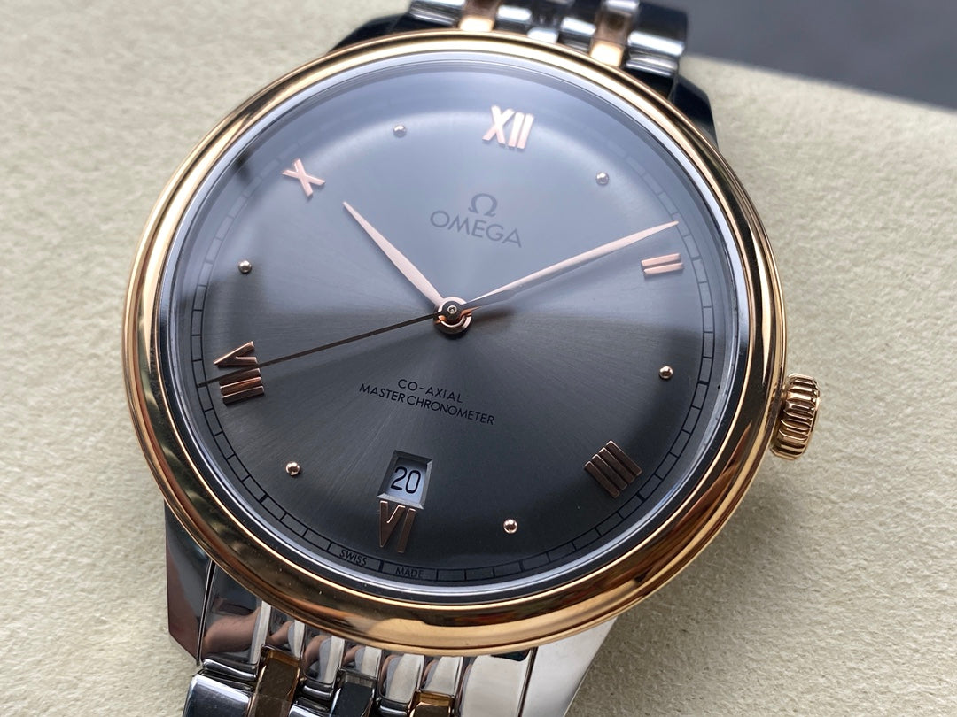 오메가 드빌 프레스티지 그레이 콤비 시계 40mm 신형