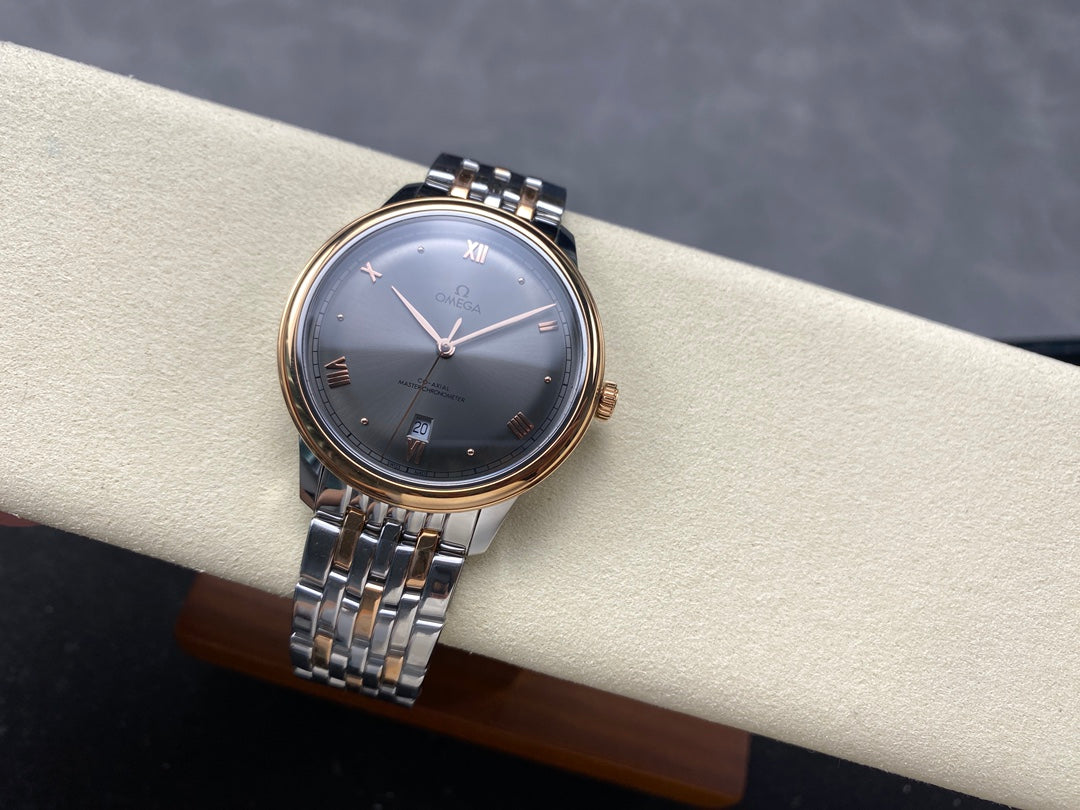 오메가 드빌 프레스티지 그레이 콤비 시계 40mm 신형