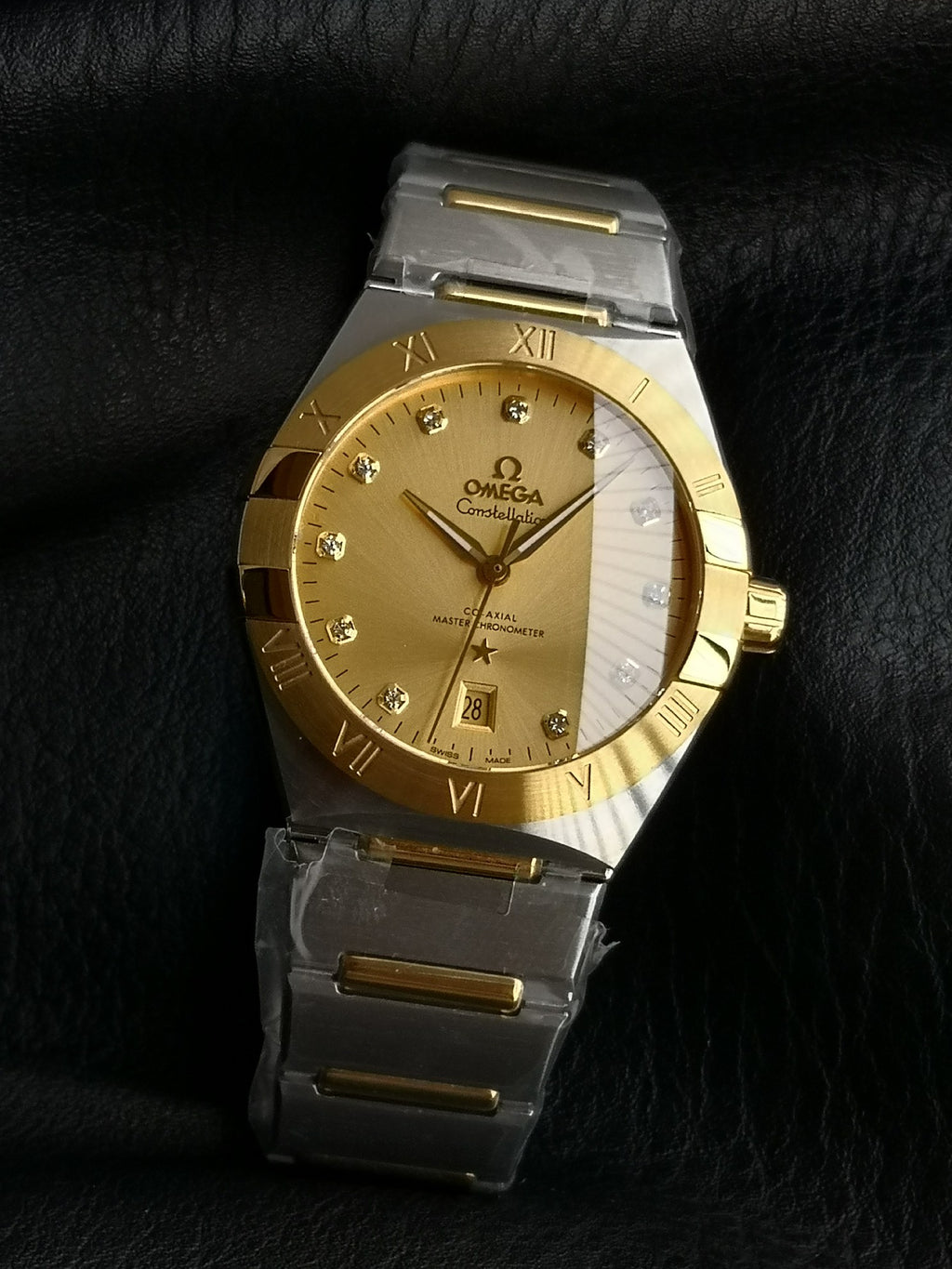 오메가 컨스텔레이션 샴페인 다이아 시계 39mm 컨스 콤비
