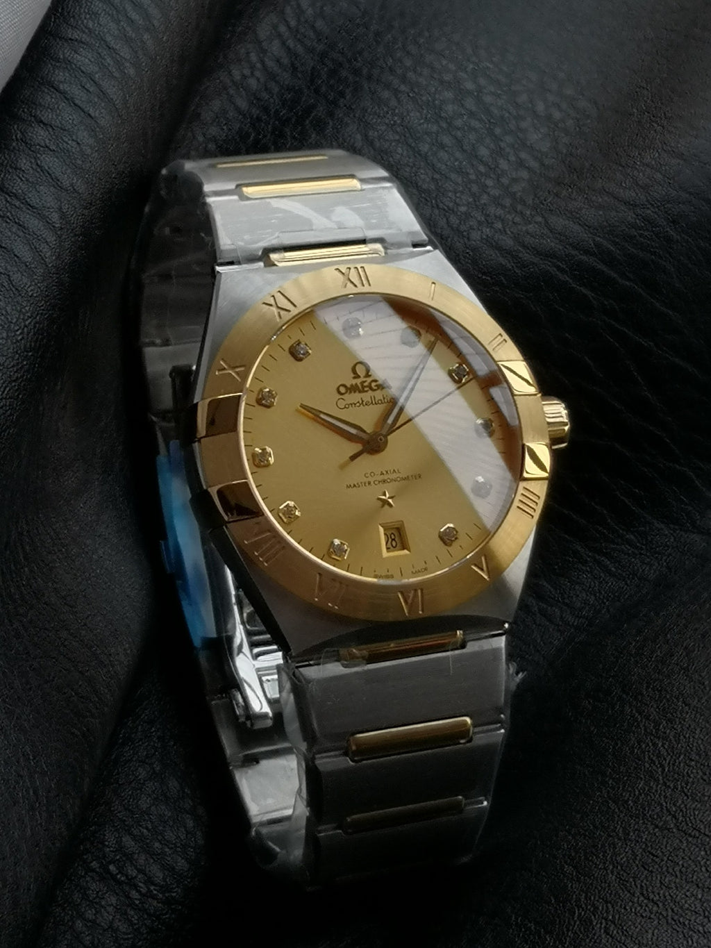 오메가 컨스텔레이션 샴페인 다이아 시계 39mm 컨스 콤비