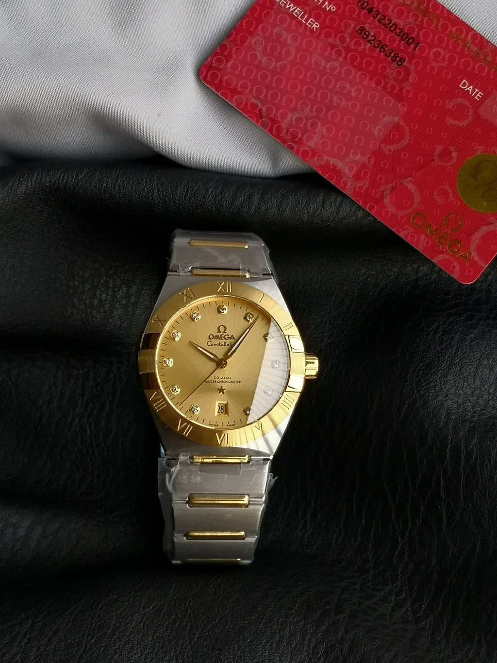 오메가 컨스텔레이션 샴페인 다이아 시계 39mm 컨스 콤비