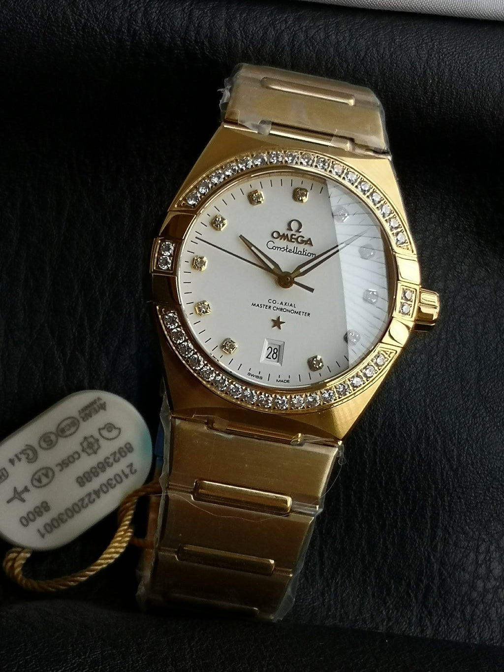 오메가 컨스텔레이션 실버 다이아 시계 39mm 금통