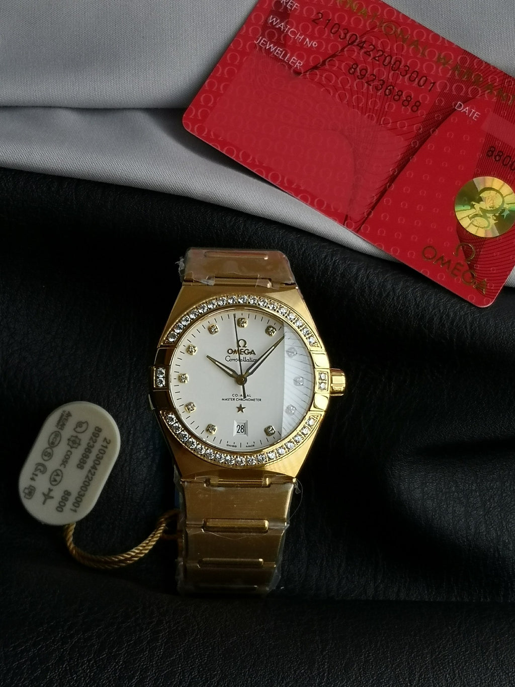 오메가 컨스텔레이션 실버 다이아 시계 39mm 금통