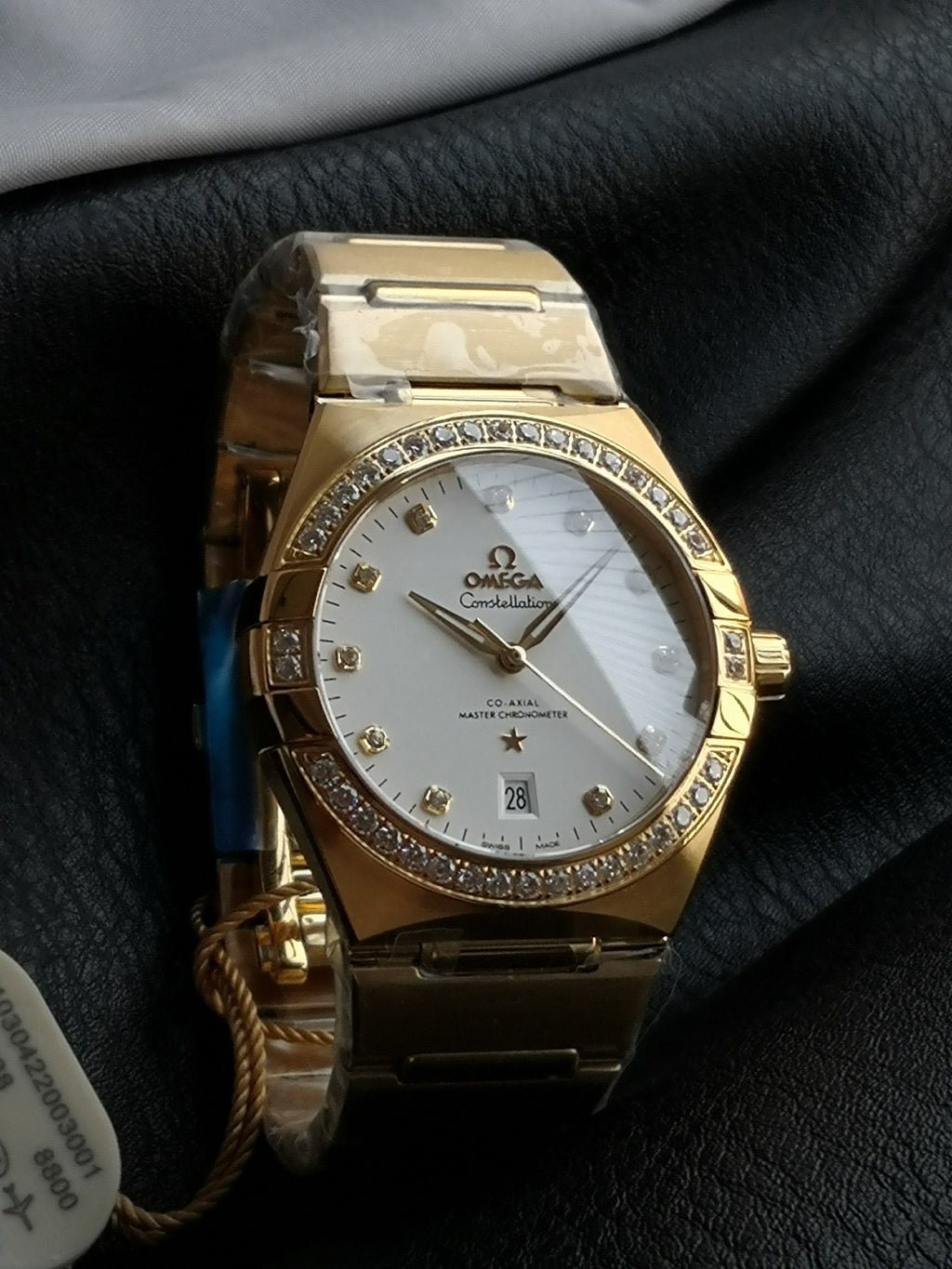 오메가 컨스텔레이션 실버 다이아 시계 39mm 금통