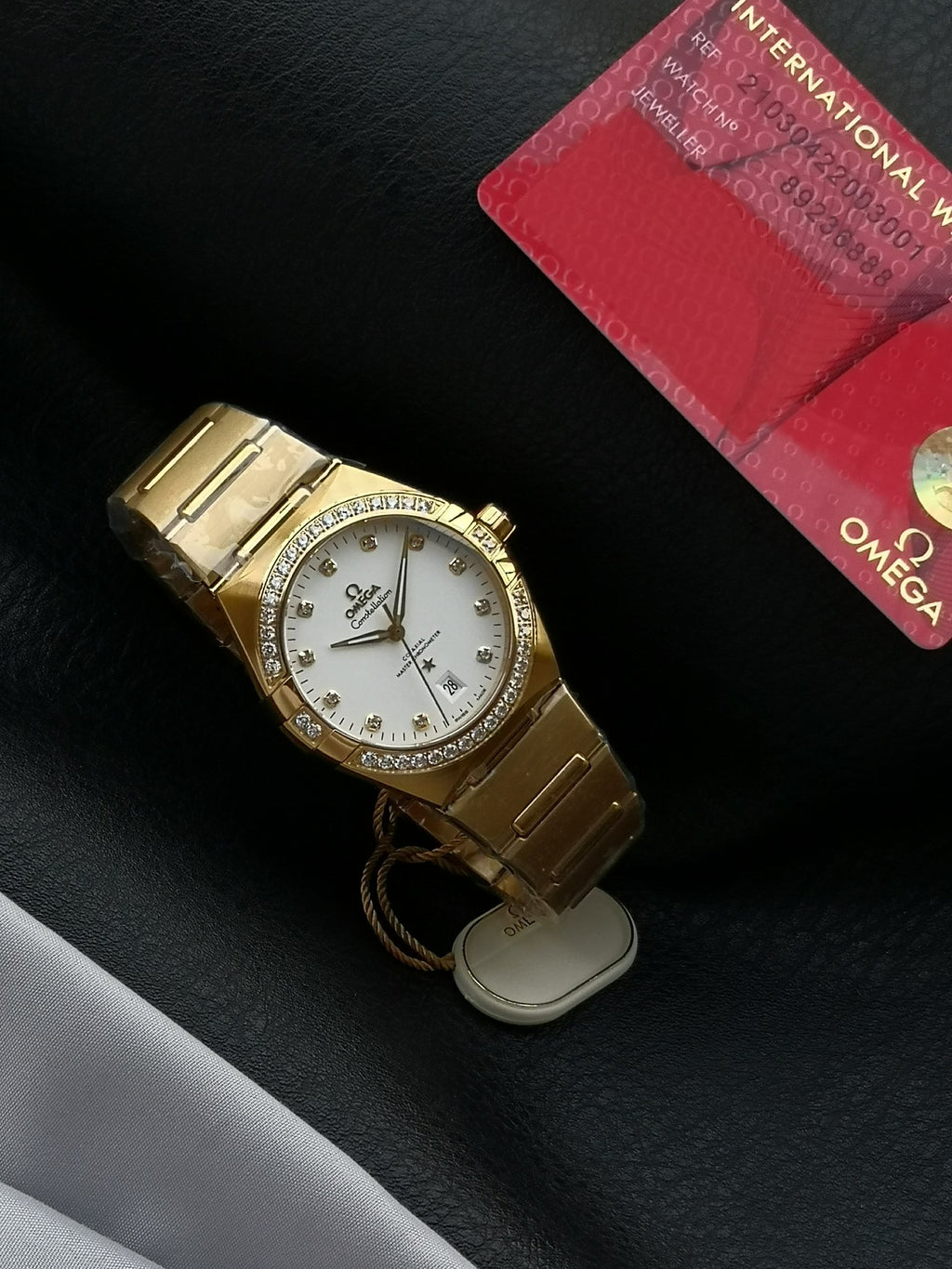 오메가 컨스텔레이션 실버 다이아 시계 39mm 금통