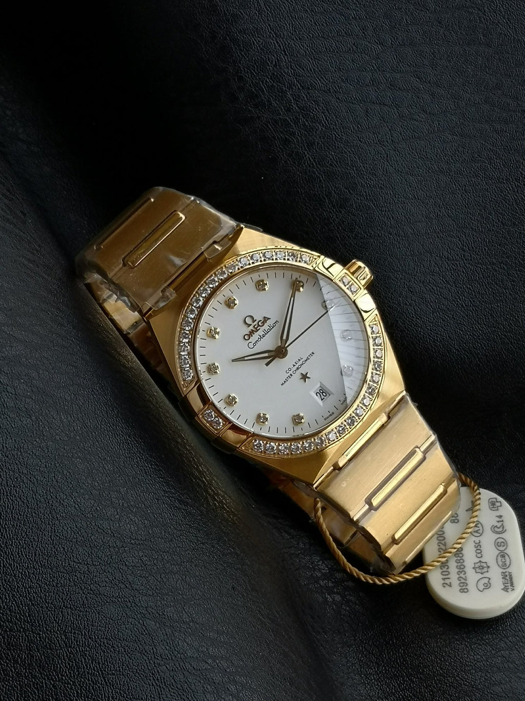 오메가 컨스텔레이션 실버 다이아 시계 39mm 금통