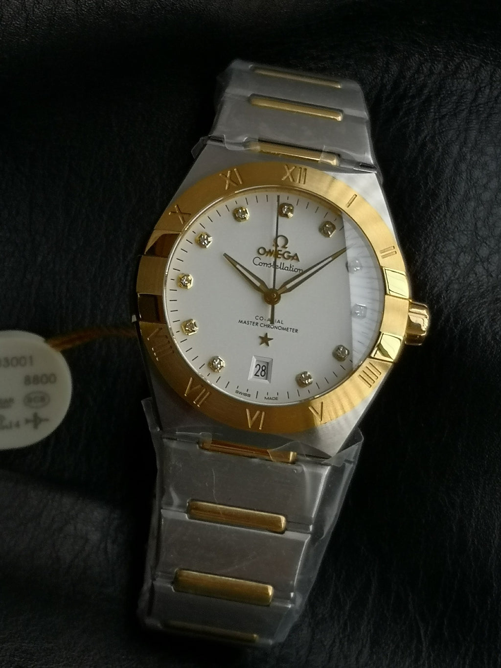 오메가 컨스텔레이션 실버 다이아 시계 39mm 컨스 콤비