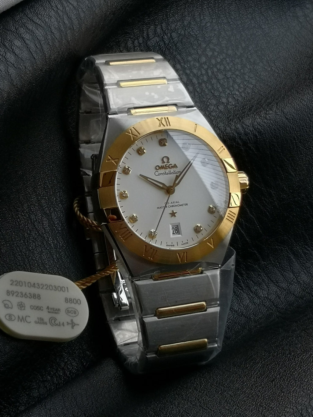 오메가 컨스텔레이션 실버 다이아 시계 39mm 컨스 콤비