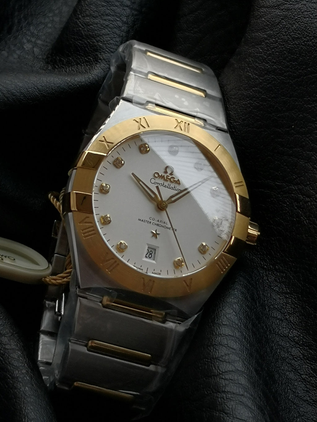 오메가 컨스텔레이션 실버 다이아 시계 39mm 컨스 콤비