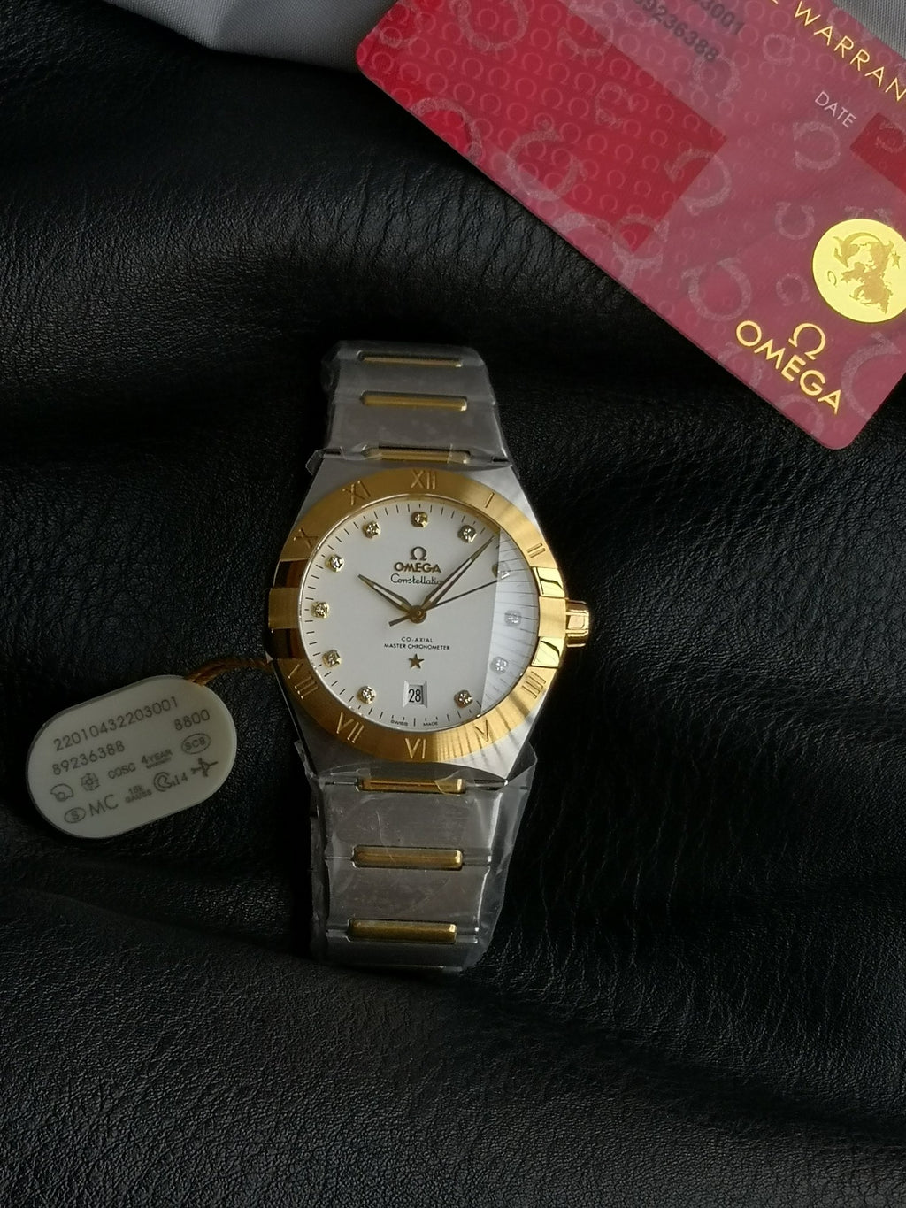 오메가 컨스텔레이션 실버 다이아 시계 39mm 컨스 콤비