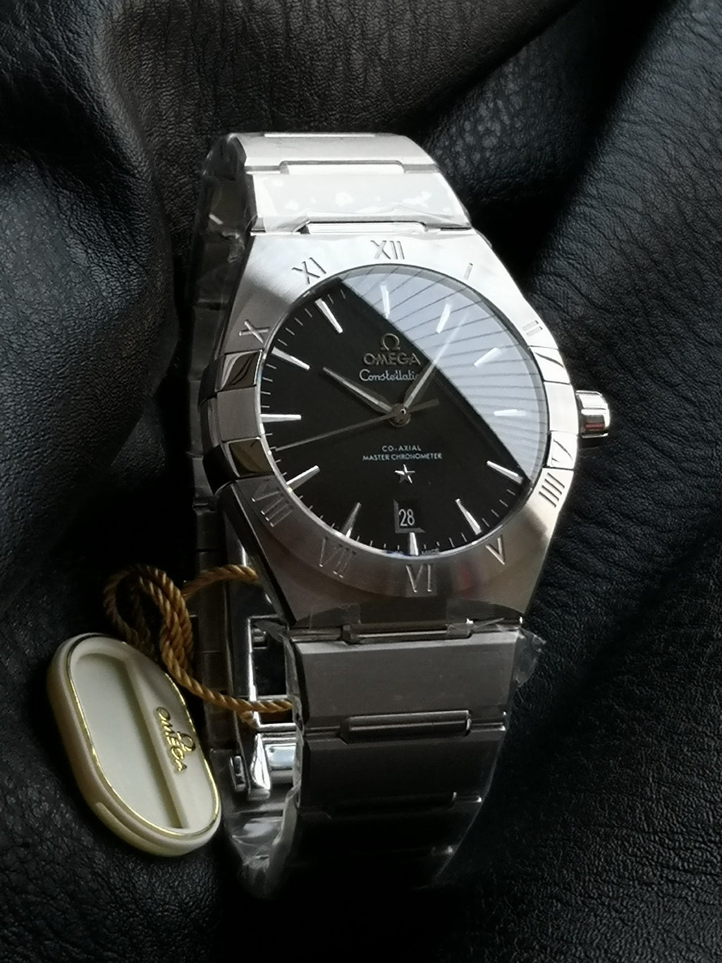 오메가 컨스텔레이션 블랙 스틸 시계 36mm 신형