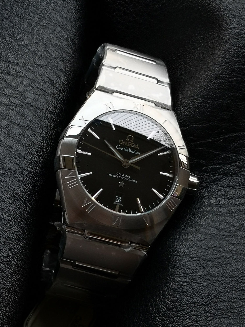 오메가 컨스텔레이션 블랙 스틸 시계 36mm 신형