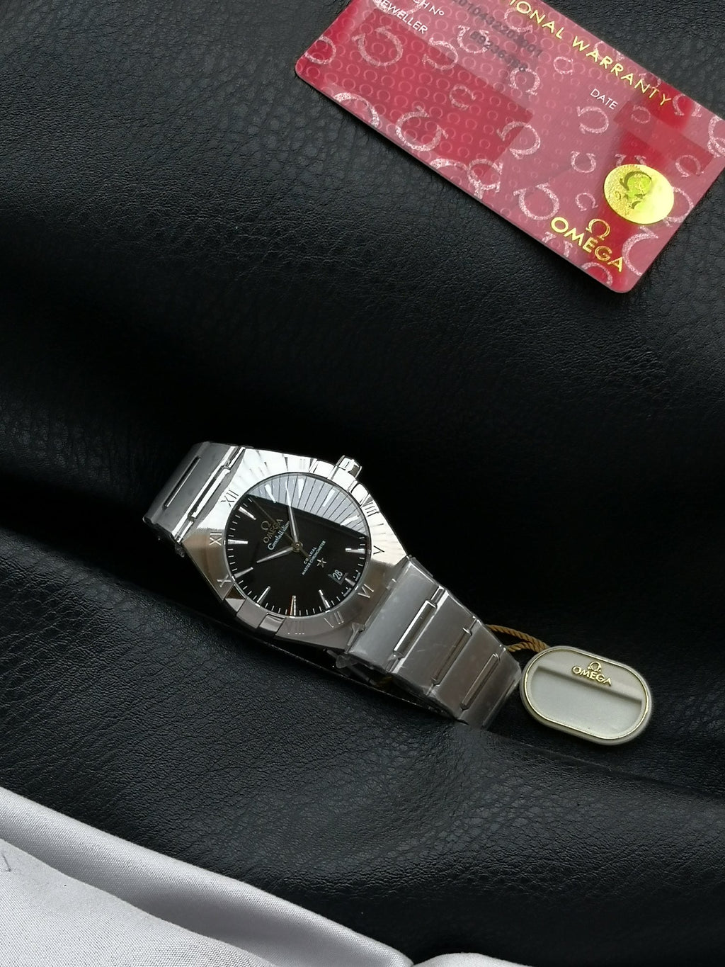 오메가 컨스텔레이션 블랙 스틸 시계 36mm 신형