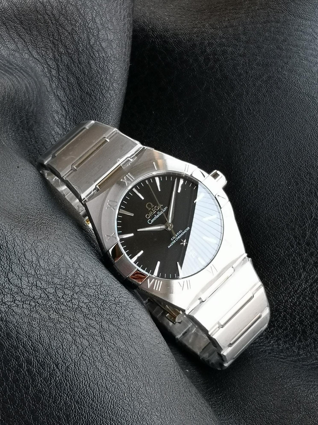 오메가 컨스텔레이션 블랙 스틸 시계 36mm 신형
