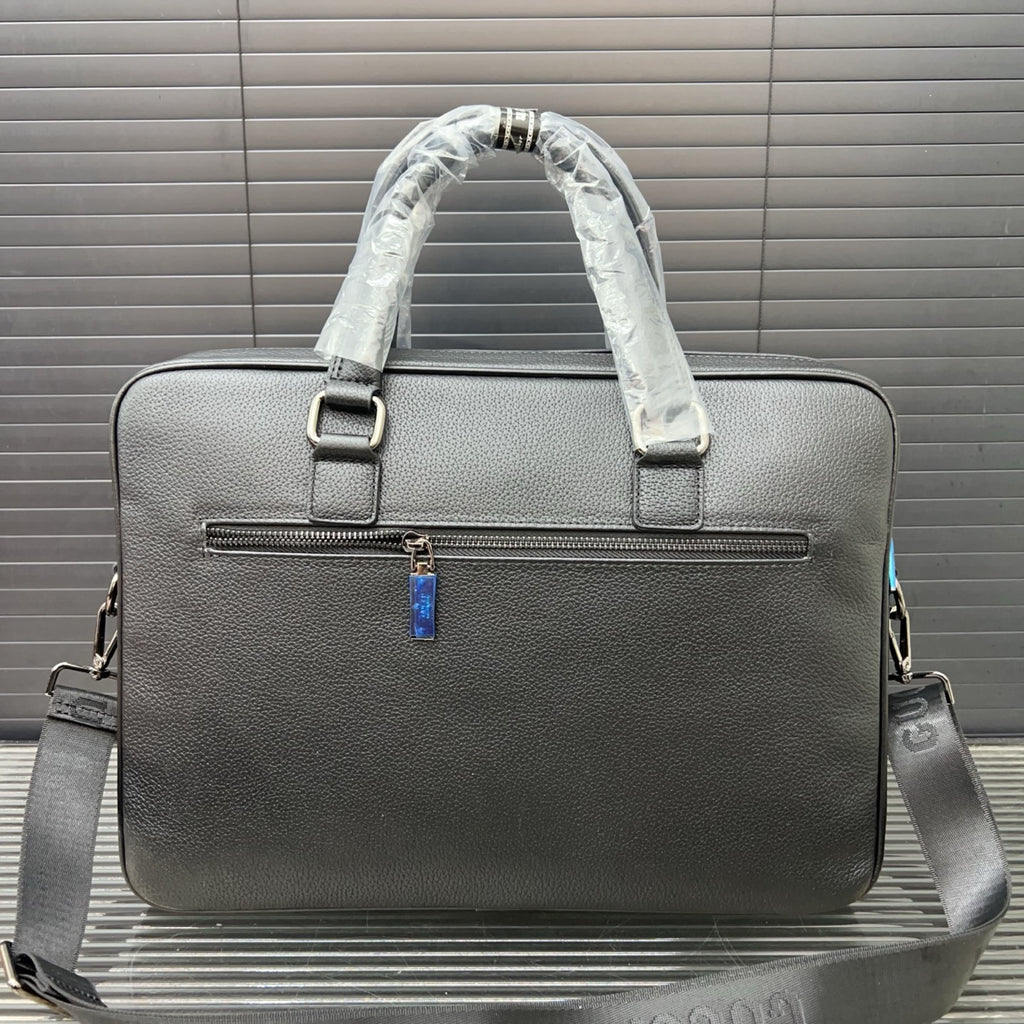 구찌 인터로킹 G 블랙 가죽 남성 서류 가방