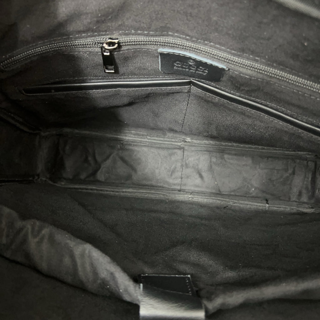 구찌 인터로킹 G 블랙 가죽 남성 서류 가방