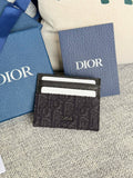 디올 블랙 Dior Oblique 자카드 카드 홀더
