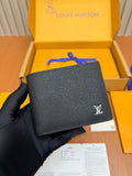 루이비통 타이가 블랙 가죽 멀티플 월릿 타이가 반지갑
