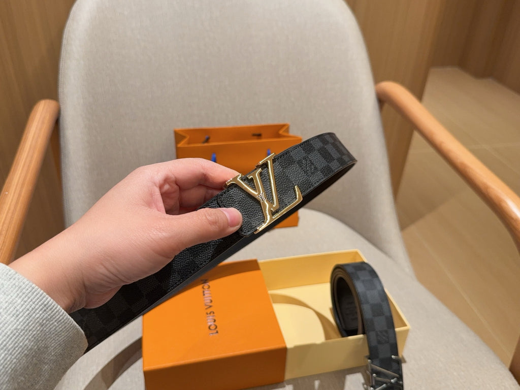 루이비통 LV 이니셜 다미에 그라파이트 벨트 2 COLOR