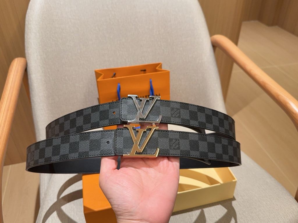루이비통 LV 이니셜 다미에 그라파이트 벨트 2 COLOR