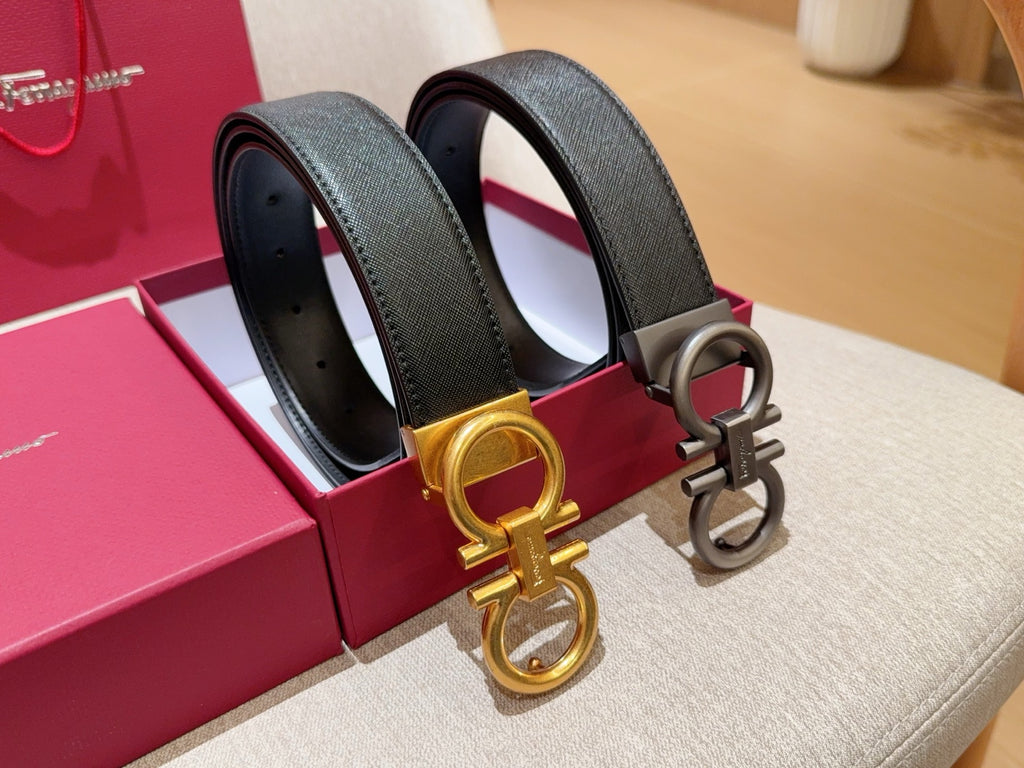 페라가모 블랙 리버시블 간치니 벨트 간치니벨트 2color