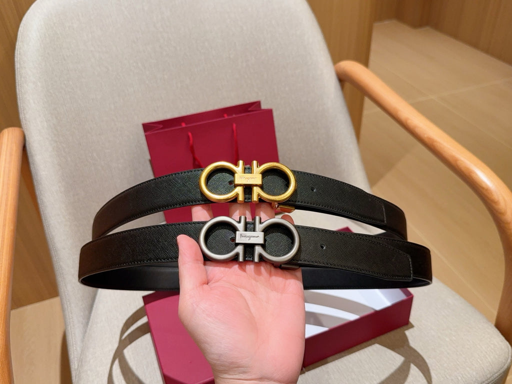 페라가모 블랙 리버시블 간치니 벨트 간치니벨트 2color