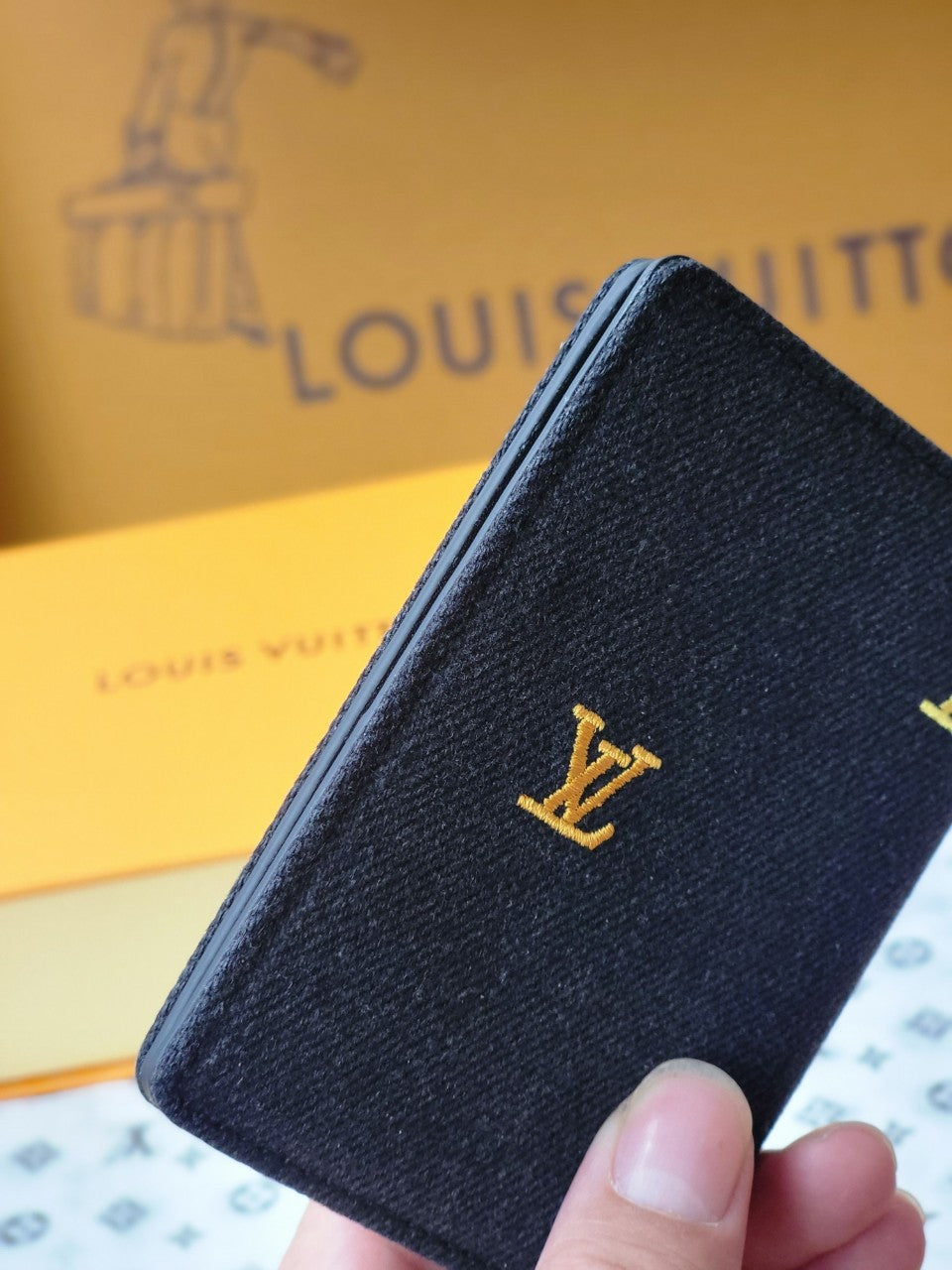 루이비통 LV 블라손 데님 포켓 오거나이저 오렌지