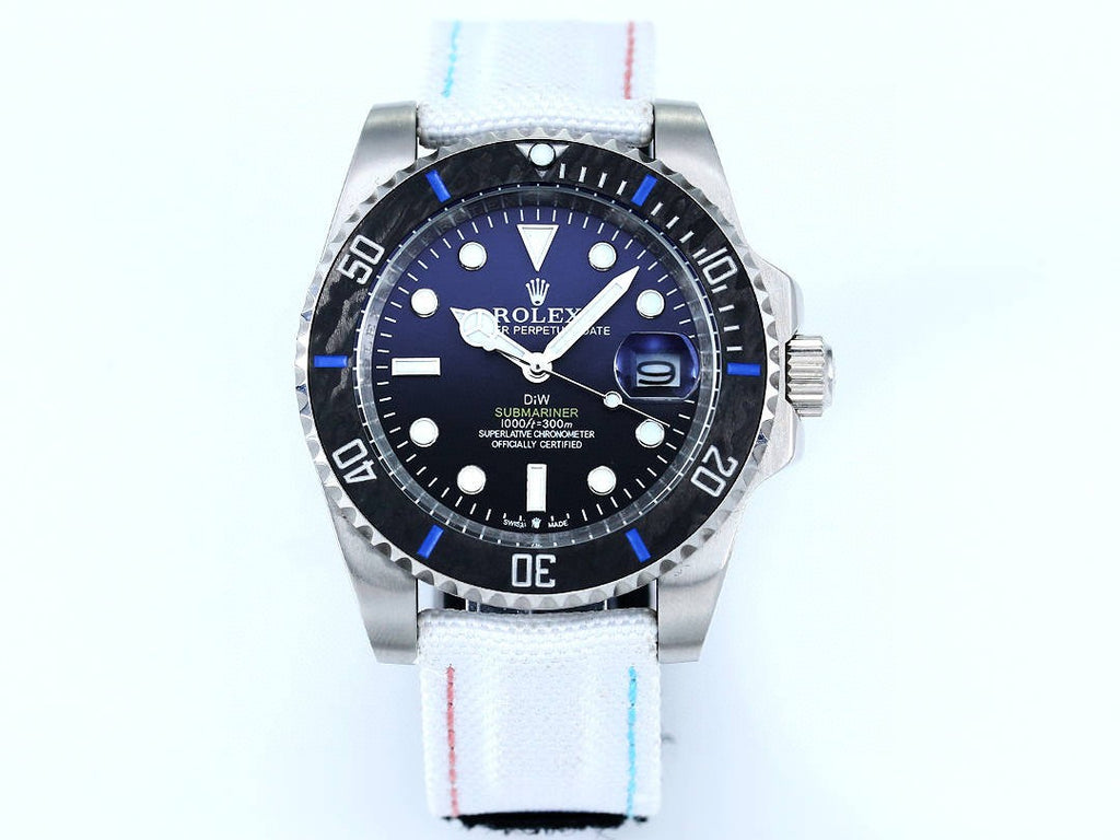 롤렉스 DiW 서브마리너 블루 블랙 화이트 나일론 40mm