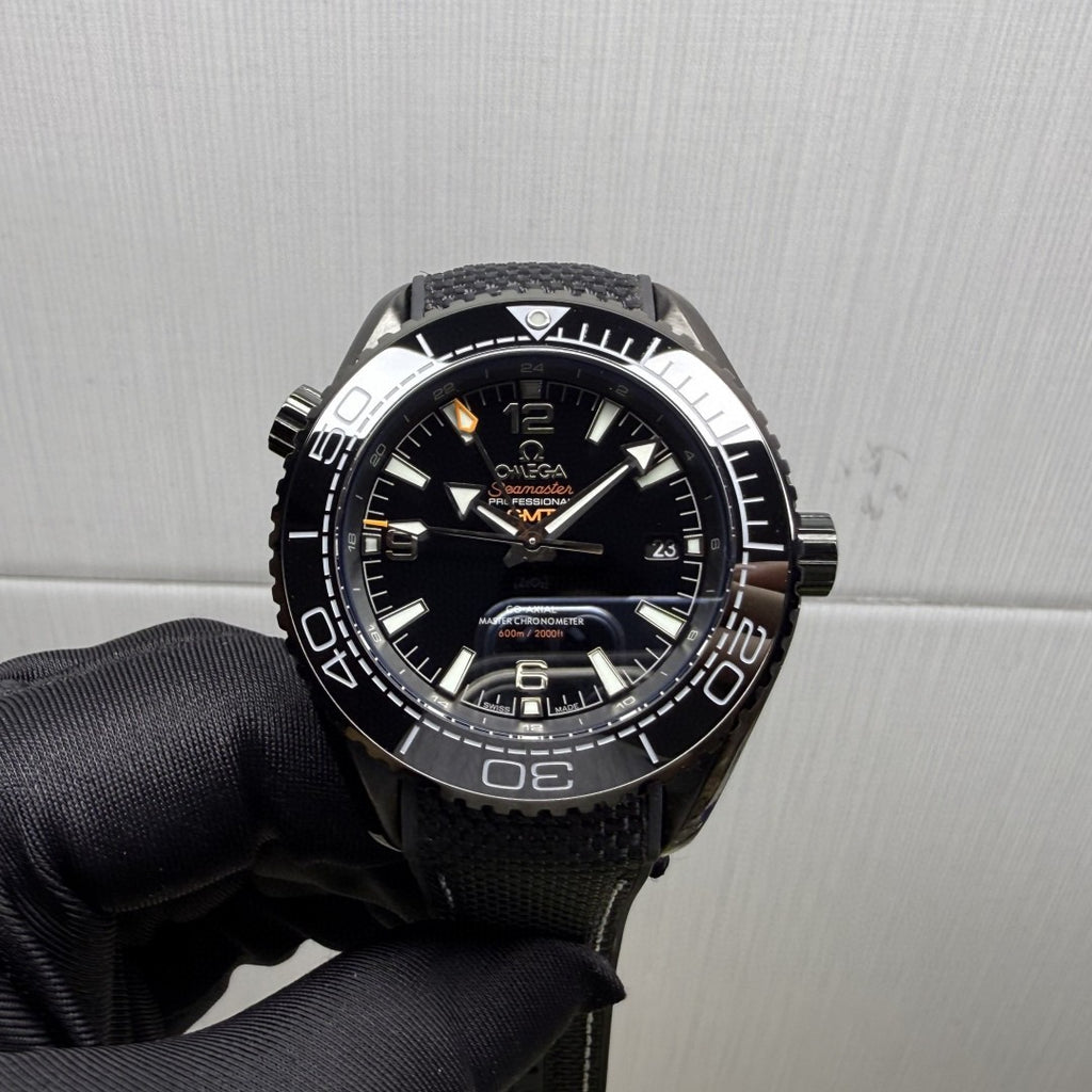 오메가 씨마스터 플래닛 오션 600M GMT 딥 블랙 45.5mm