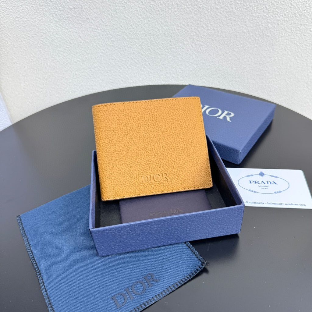 디올 브라운 Dior Icons 송아지 가죽 Privé 반지갑