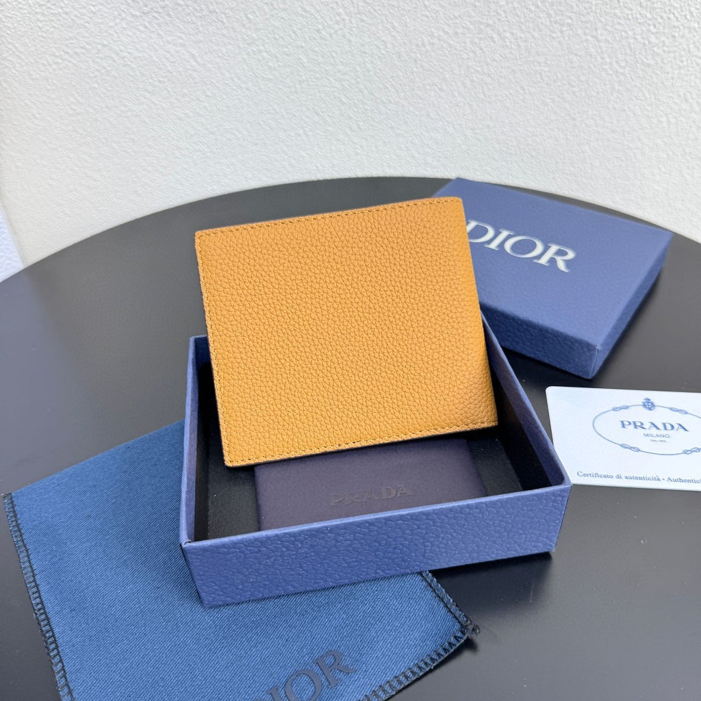 디올 브라운 Dior Icons 송아지 가죽 Privé 반지갑