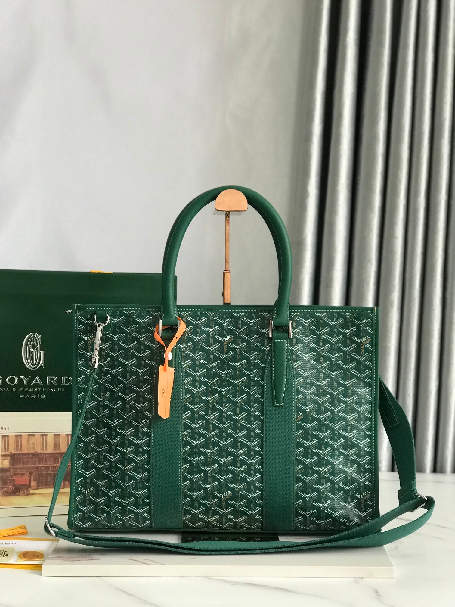 고야드 그린 고야드인 캔버스 모르방 도큐먼트 케이스 서류가방